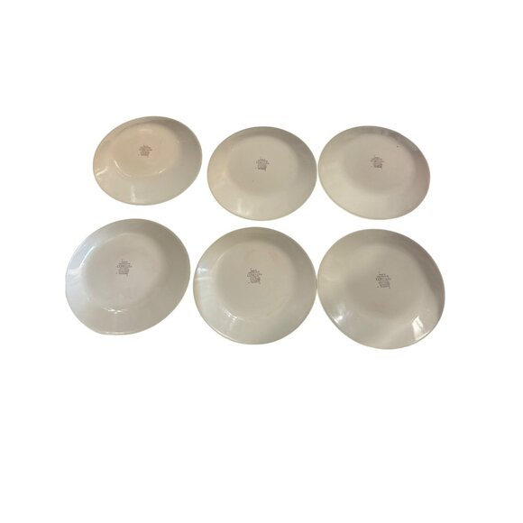 Corelle Vitrelle Kitu Bread Plates Set Of 6 Sandstone Brown & Red Dots Pattern - Picture 3 of 5